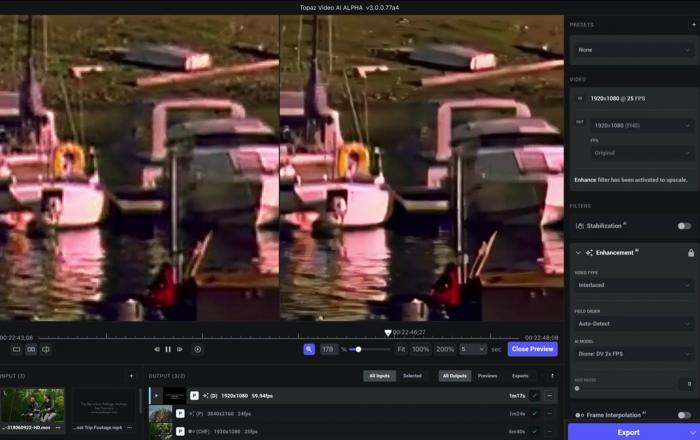 topaz video AI feature